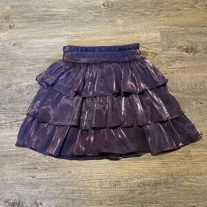 Pleats Collection. Chic Purple Tiered Skirt for Kids